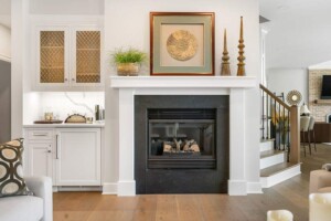 fireplace and living room remodeling project in canton akron ohio